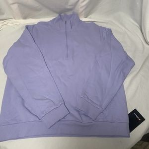 NWT Lululemon Men’s French Terry Oversized Half Zip, Size L, Lilac Smoke
